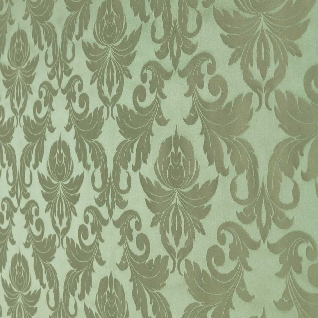 Damasco Art. La carta da parati 706 presenta un elegante motivo floreale e fogliare vintage in verde e oro, che si ripete con grazia sulla superficie.